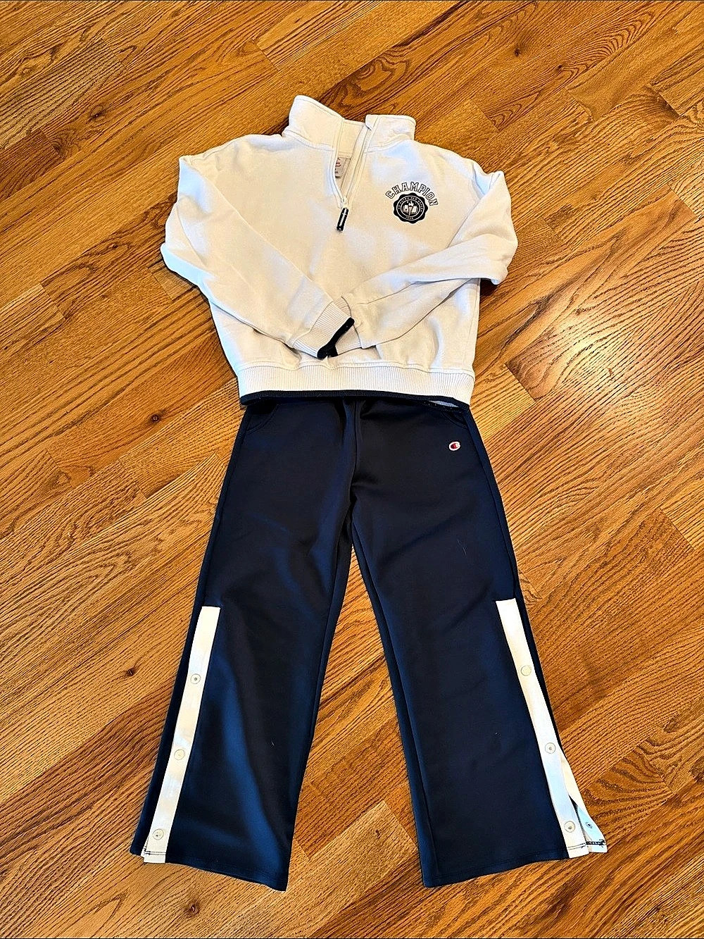 Champion Girls Tracksuit Set Blue & White